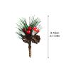Artificial Christmas Picks, 10 PCS Christmas Mini Pine Picks Pine Tree Plants Red Berry Picks Berry Branches with Pinecones Holly Leaves for Party Flower Arrangements Wreaths Xmas Tree Gift Decor(Red) view 2