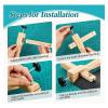 Kuuleyn Leather Strap Cutter, Adjustable Pinewood Stainless Steel Hand Cutting Tool with Polisher for DIY view 3