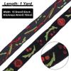 GOMAKERER 1 Yard Floral Velvet Ribbon, Black Single Faced Ribbon Flower Velvet Ribbon Trim for Gift Wrapping, DIY Clothing, Holiday Christmas Decor view 2
