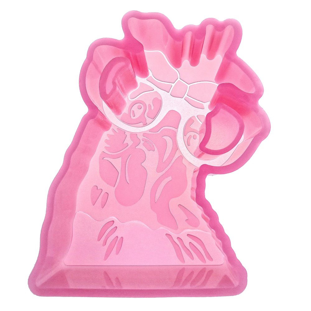 (300 Design Optional) MUBYOK M342 Tilted Chicken Silicone Freshie Mold for Baking Aroma Beads Car Freshie Supplies