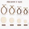 Jetec 20 Pieces 4 Sizes Mini Embroidery Hoops Wooden Small Tiny Embroidery Hoops Adjustable Circle Cross Stitch Ring Bulk for Home Ornaments Art Craft Handy Sewing view 2
