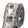 Rhinestones Ribbon, Crystal Chain Trim Ribbon DIY for Sewing Accessory(Black Stone Black Chain) view 2