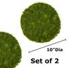 Set of 2 Artificial Round Moss Sheets by Factory Direct Craft for Craft Projects, Fairy Gardens and Displays - 10 Inches Dia Each view 2