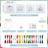 BEUNITONE 4PCS Christmas Gnomes Embroidery Kit Xmas Tree Stamped Cross Stitch Kit Snowflake Mistletoe Needlepoint Kit for Adult Beginner with Instructions view 2