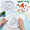 BEUNITONE 4PCS Christmas Gnomes Embroidery Kit Xmas Tree Stamped Cross Stitch Kit Snowflake Mistletoe Needlepoint Kit for Adult Beginner with Instructions view 3