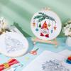 BEUNITONE 4PCS Christmas Gnomes Embroidery Kit Xmas Tree Stamped Cross Stitch Kit Snowflake Mistletoe Needlepoint Kit for Adult Beginner with Instructions view 4