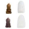 Buddha Silicone Candle Mold, 3 Pcs 3D Mini Buddha Aromatherapy Candle Molds, Gypsum Ornaments Resin Mould for DIY Resin Art Crafts Soap Soy Wax Candle view 1