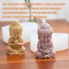 Buddha Silicone Candle Mold, 3 Pcs 3D Mini Buddha Aromatherapy Candle Molds, Gypsum Ornaments Resin Mould for DIY Resin Art Crafts Soap Soy Wax Candle view 4