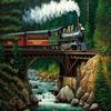 RMSGOZO Mountain Valley Steam Train Diamond Painting - Silent Forest Diamond Art Kits, Exquisite Full Circle Gemstone Fine Rhinestone Art Kit for Beginners, for Room Decor (12 X 12 Inch) view 1