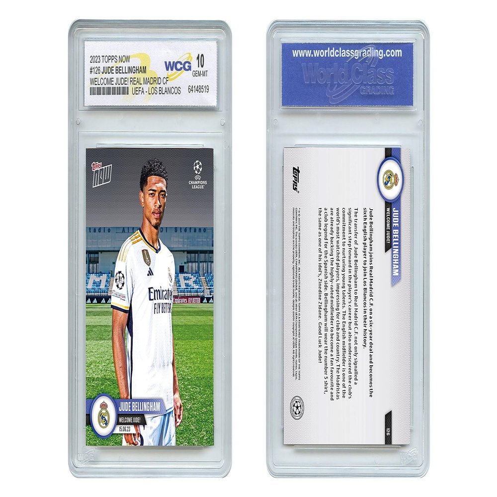 2023 Topps Now Jude Bellingham Real Madrid CF Soccer UEFA Los Blancos #126 - Graded Gem Mint 10