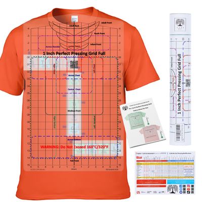 CLPA T-Shirt Ruler Guide Full Shirt Placement | Heat-Safe to 320F | Shirt Alignment Tool for Heat Press | HTV, DTF and Embroidery | All Sizes and Necklines | Made in Australia