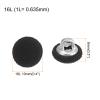 HARFINGTON 10pcs 16L Fabric Cloth Covered Button 10mm Metal Shank Round Sewing Buttons for Suits Dress Blouses, Black view 2