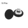 HARFINGTON 10pcs 16L Fabric Cloth Covered Button 10mm Metal Shank Round Sewing Buttons for Suits Dress Blouses, Black view 3