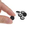 HARFINGTON 10pcs 16L Fabric Cloth Covered Button 10mm Metal Shank Round Sewing Buttons for Suits Dress Blouses, Black view 4