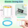 PAXCOO 2 Rolls Elastic String for Bracelets, Stretch Magic Elastic String Bead Cord Jewelry Thread for Bracelet, Necklaces, Clay Beads, Pony Beads (White) view 3