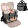 Luxja Craft Bag for Scrapbook Supplies (Fits 12 x 12 inch Scrapbook Album and 15.6 Laptop), Scrapbook Tote Bag with Multiple Pockets (Patent Pending), Gray view 1