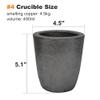 Nelyrho #4-4.5kg Premium Graphite Crucible, Silicon Carbide Clay Crucible Cup for Melting Casting Refining Aluminum, Gold, Silver, Copper, Brass, Withstand High Temperature 1800/3272 view 2