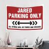 CakJuice Funny Sogns Jared Parking Only Tapestry Funny Bedroom Decor Wall Decor Aesthetic (Size : 100X150CM) view 2