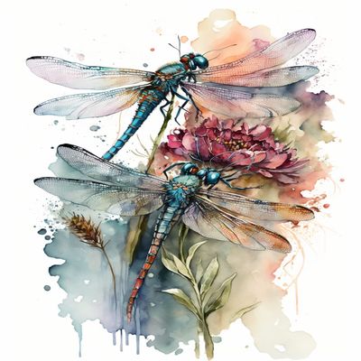 Snuqevc Diamond Painting Kits Dragonfly & Lotus - Diamond Art 5D Beginners Crystal Rhinestone Round Diamond Cross Stitch Kits - for Bedroom Decor and Gifts 8x12inch