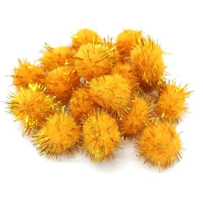 GIOTEL 50pcs 15mm 25mm Pompom Ball for Dolls Garment Handmade Material for DIY Kids Toys Accessories (Color : Orange, Size : 15mm)
