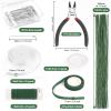 NESCCI Floral Arrangement Kit with Green Floral Tape and Wire,26 Gauge Floral Stem Wire,22 Gauge Floral Wire,Boutonniere Pin for Bouquet Stem Wrap Florist. view 2