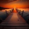 RMSGOZO DIY Red Sunset Bridge Diamond Painting, 16 X 24 Inch Paint by Numbers for Beginners, Full Round Crystal Diamond Art Kits for Room Decor & Bathroom Decor (Lakeside Sunset) view 1