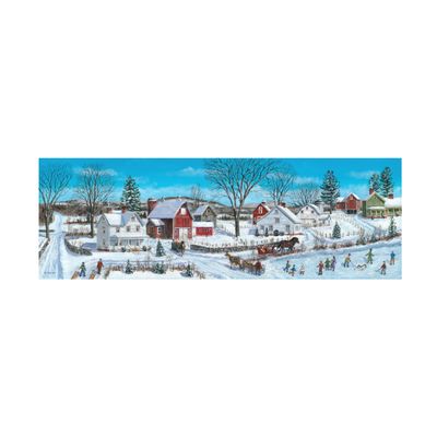 Trademark Fine Art Canvas Wall Art - Bob Fair 'Sunday Afternoon' Wall Art for Living Room, Bedroom, or Office Dcor 24 x 8 Inches
