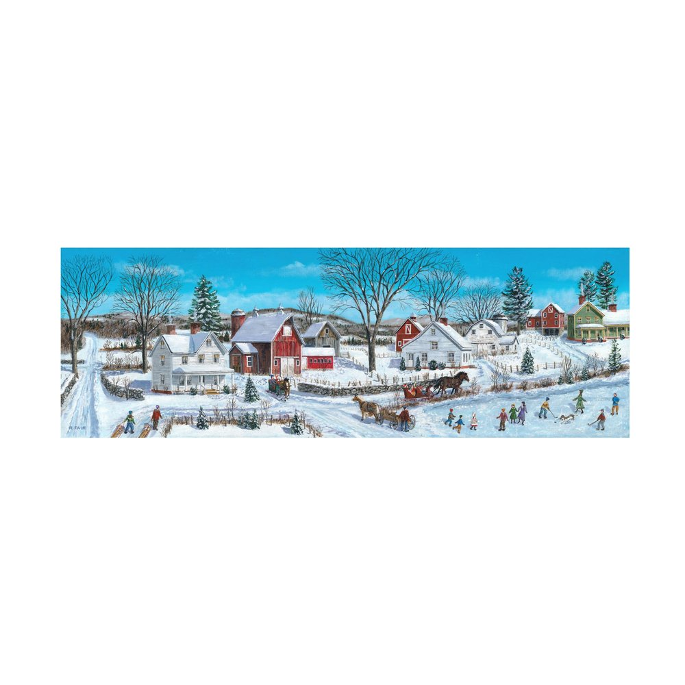Trademark Fine Art Canvas Wall Art - Bob Fair 'Sunday Afternoon' Wall Art for Living Room, Bedroom, or Office Dcor 24 x 8 Inches