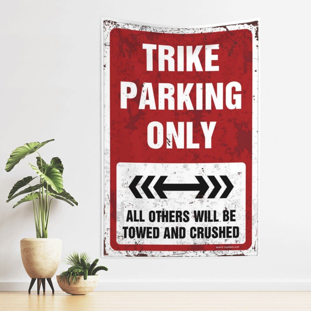 CakJuice Funny Bar Decor Trike Parking Only Tapestry Wall Tapestry Large Wall Tapestry Large (Size : 75X100CM)