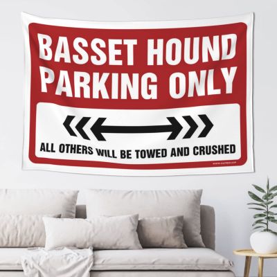 CakJuice Wall Tapestry for Bedroom Basset Hound Parking Only Tapestry Vintage Decor Tapestries Room Decor (Size : 75X100CM)