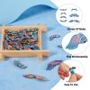 pandahall 56Pcs Rainbow Angel Wing Charms Tibetan Butterfly Fairy Wing Bead Charms 7 Styles Angel Fairy Wing Spacer Beads for Women Earring Necklace Jewelry Making view 2