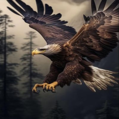 DIY Diamond Painting Kits for Adults, Flying Eagle Round Full Drill 5D DIY Diamond Painting Art Kits for Home Decoration and Room Wall Decor 12x16 inch