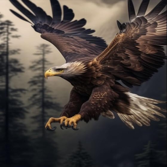 DIY Diamond Painting Kits for Adults, Flying Eagle Round Full Drill 5D DIY Diamond Painting Art Kits for Home Decoration and Room Wall Decor 12x16 inch