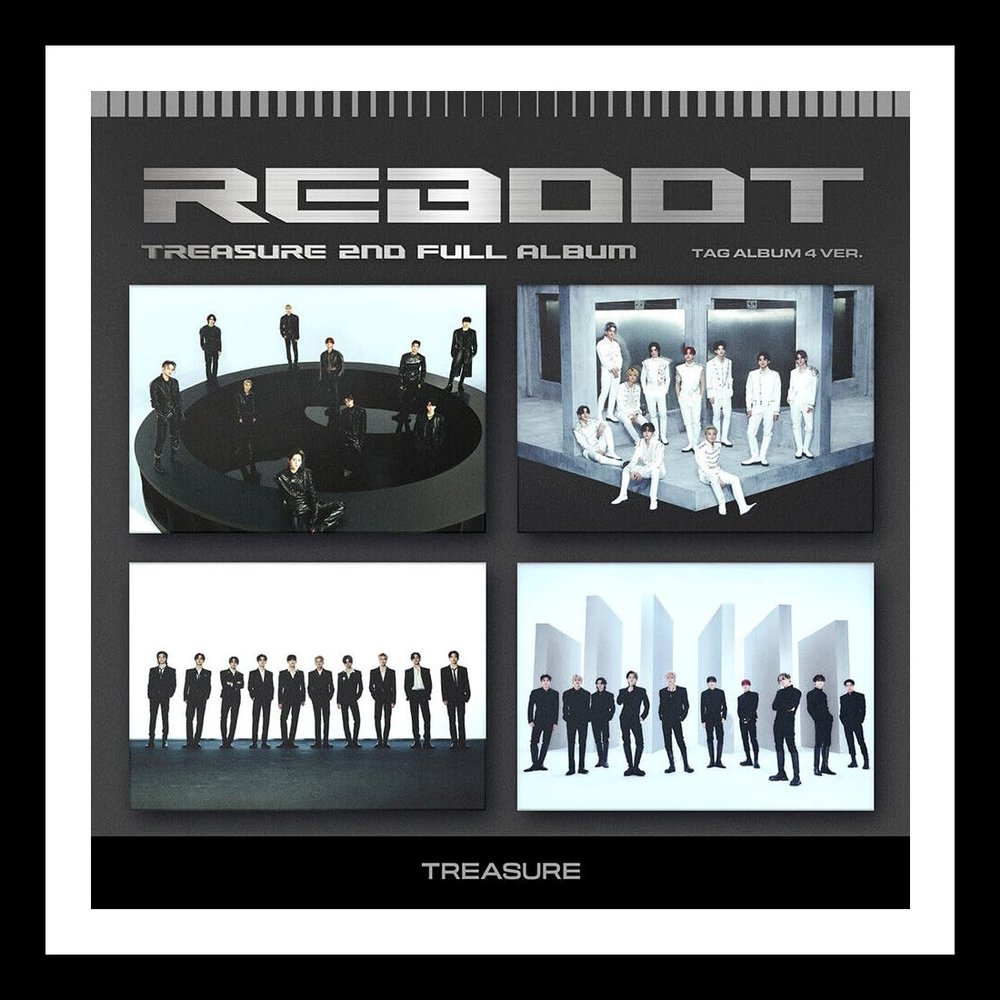 (YG TAG Ver.) TREASURE [REBOOT] 2nd Full Album (ONYX + GRAY + WHITE + RED - 4 Ver Set.) K-POP SEALED