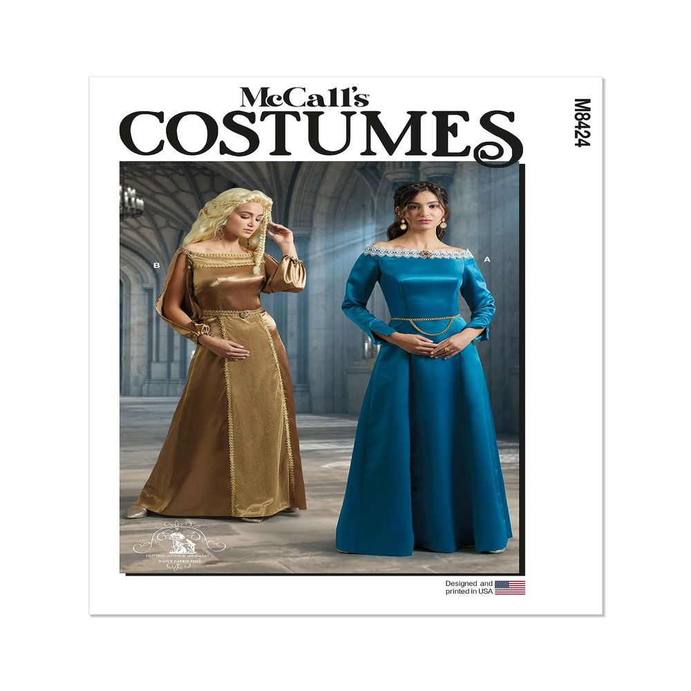McCall's M8424K5 Misses' Fantasy Dress Costume Sewing Pattern Kit, Design Code M8424, Sizes 8-10-12-14-16