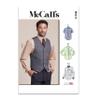 McCall's Men's Lined Vest, Bow Tie, Tie, and Shirts Sewing Pattern Kit, Design Code M8415, Sizes S-M-L view 1