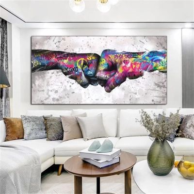 Wenpeef Graffiti Hand Diamond Art for Adults, 40x120cm Large Diamond Painting Kits 5D DIY Full Drill Round Paint by Numbers Gem Art Supplies Pictures for Home Decor Wall Art Gifts 16x48in W-4380