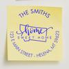 Personalized Round Home Sweet Home Address Stamp for Montana, Uses Stamp Pad, Montana Address Stamp, Circular Stamp, Size 1-5/8" Diameter view 2