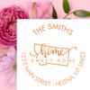Personalized Round Home Sweet Home Address Stamp for Montana, Uses Stamp Pad, Montana Address Stamp, Circular Stamp, Size 1-5/8" Diameter view 4