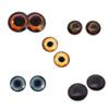 Megan's Beaded Designs 5 Pairs Bundle Puppy Dog Inspired Eye Cabochons Set of 10 Eyes - Bulk Wholesale Lot - Taxidermy Art Sculptures or Jewelry Making Supply (25mm) view 1