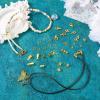 Pandahall 990Pcs Jewelry Making Accessories Set Golden Lobster Claw Clasps Jump Rings Folding Crimp Ends Knot Covers Cord Ends for Bracelet Necklace DIY Jewelry Making Supplies view 4