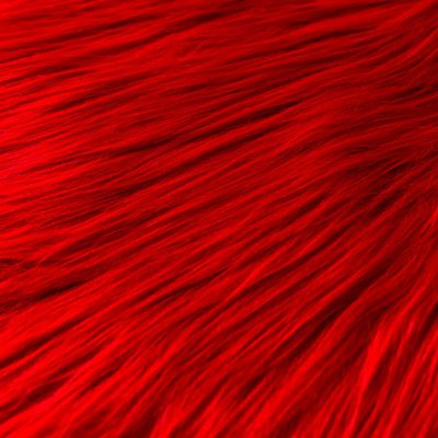Qidkeo Faux Fur Fabric for Crafts, Gnomes, Animal Costumes, Cushions, Decorations Red 20x20in
