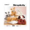 Simplicity SS9807OS Poseable Plush Puppies Sewing Pattern Kit by Elaine Heigl Designs, Design Code S9807, 24" H view 1