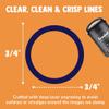Circle Outline Self-Inking Rubber Stamp for Stamping Ink Stamper Crafting Planners - 3/4 Inch Small - Orange Ink view 2