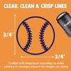 Baseball Softball Self-Inking Rubber Stamp for Stamping Ink Stamper Crafting Planners - 3/4 Inch Small - Pink Ink view 2
