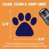 Paw Print Solid Self-Inking Rubber Stamp for Stamping Ink Stamper Crafting Planners - 3/4 Inch Small - Lime Green Ink view 2