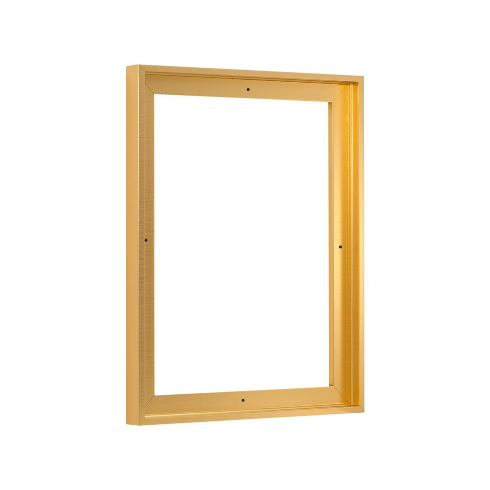 Pixy Canvas Floater Frame 26x28 for 3/4 (0.75) inch Deep Canvas Paintings/Canvas Prints/Wood Canvas Panels/Wall Art/Wall Decor/Home Decor/Artwork (Brass Gold, 26 x 28 inch, Portrait)