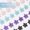 DICOSMETIC 150Pcs 5 Colors Enamel Flower Pendants Cherry Blossom Pendants Floral Theme Charms Gold Plated Flower Charms Blossom Dangle Charm Alloy Pendants for Jewelry Making view 3