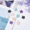DICOSMETIC 150Pcs 5 Colors Enamel Flower Pendants Cherry Blossom Pendants Floral Theme Charms Gold Plated Flower Charms Blossom Dangle Charm Alloy Pendants for Jewelry Making view 4