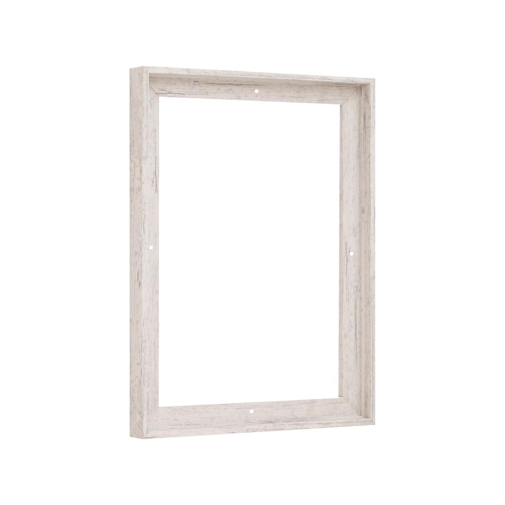 Pixy Canvas Floater Frame 10x16 for 3/4 (0.75) inch Deep Canvas Paintings/Canvas Prints/Wood Canvas Panels/Wall Art/Wall Decor/Home Decor/Artwork (Distressed White, 10 x 16 inch, Portrait)